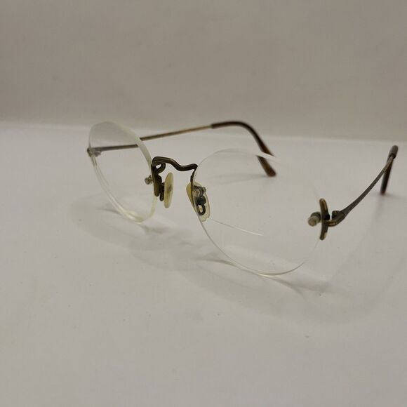 Logo Paris Eyeglasses 232-32 001 Rimless Designer Frames Only Brown 50-21-140 - Picture 3 of 6